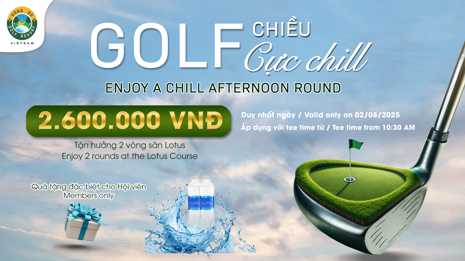 ƯU ĐÃI GOLF CHIỀU CỰC “CHILL” – CHỈ DUY NHẤT NGÀY 02.08 TẠI SÔNG BÉ!
